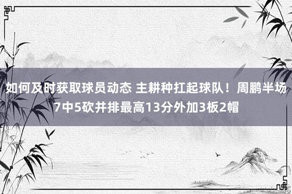 如何及时获取球员动态 主耕种扛起球队！周鹏半场7中5砍并排最高13分外加3板2帽